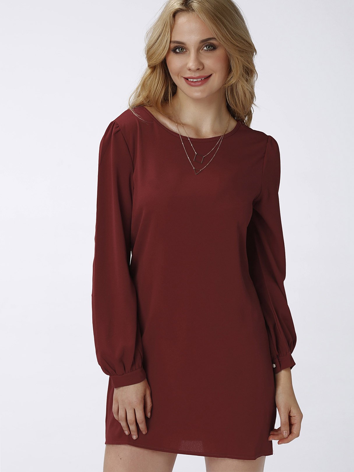 OEM Ladies Burgundy Mini Dresses