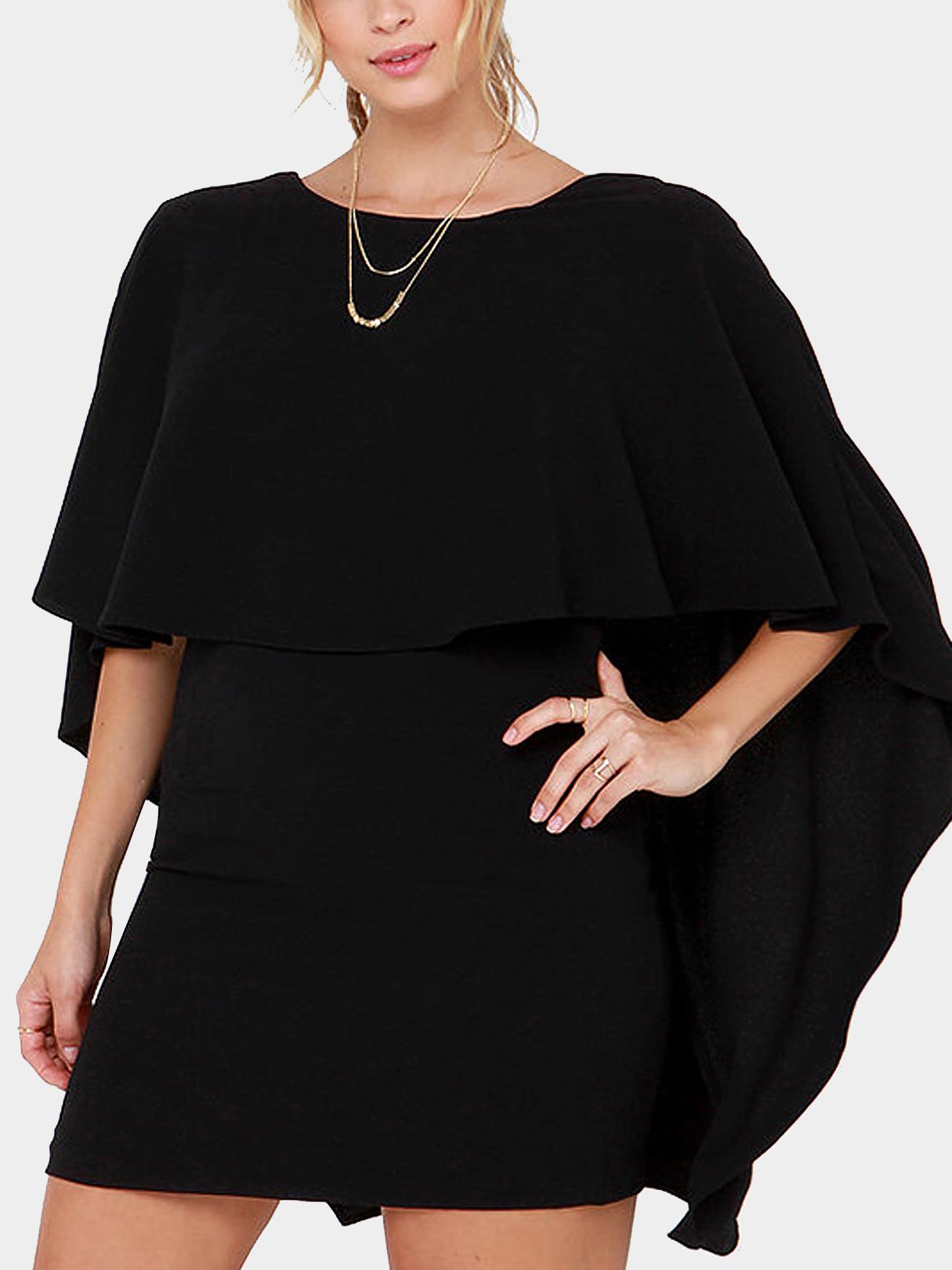 Wholesale Black Zip Back Sexy Dresses
