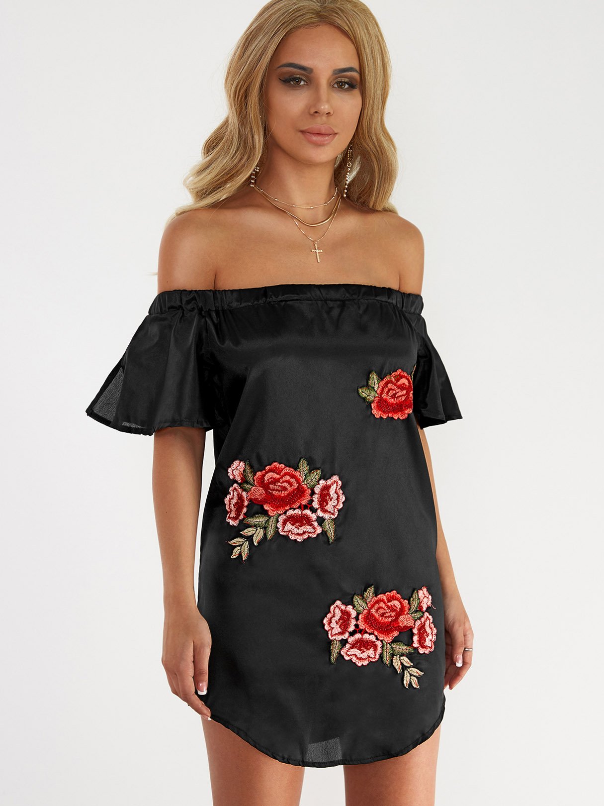 OEM Ladies Black Mini Dresses