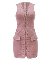 OEM Ladies Pink Mini Dresses