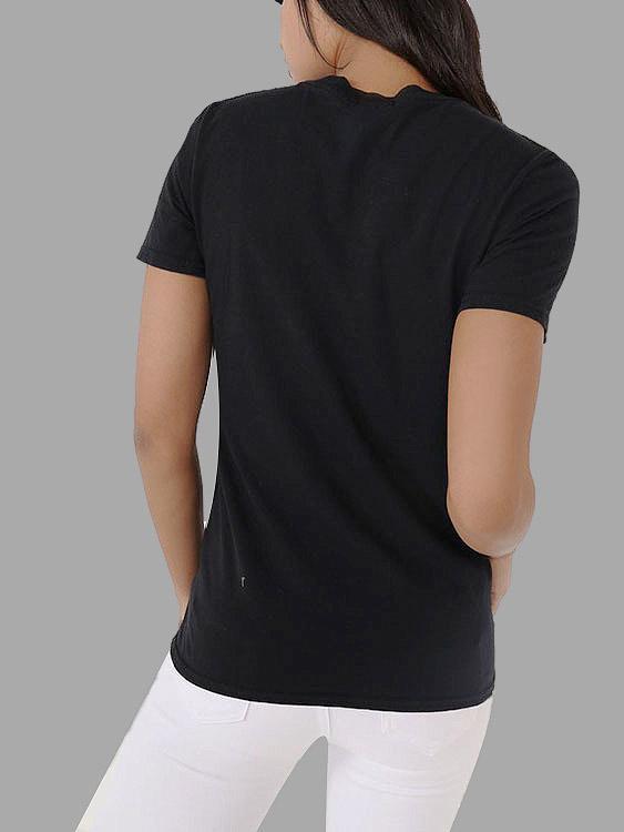 NEW FEELING Womens Black T-Shirts