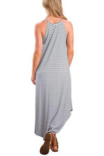 NEW FEELING Womens Striped Maxi Dresses