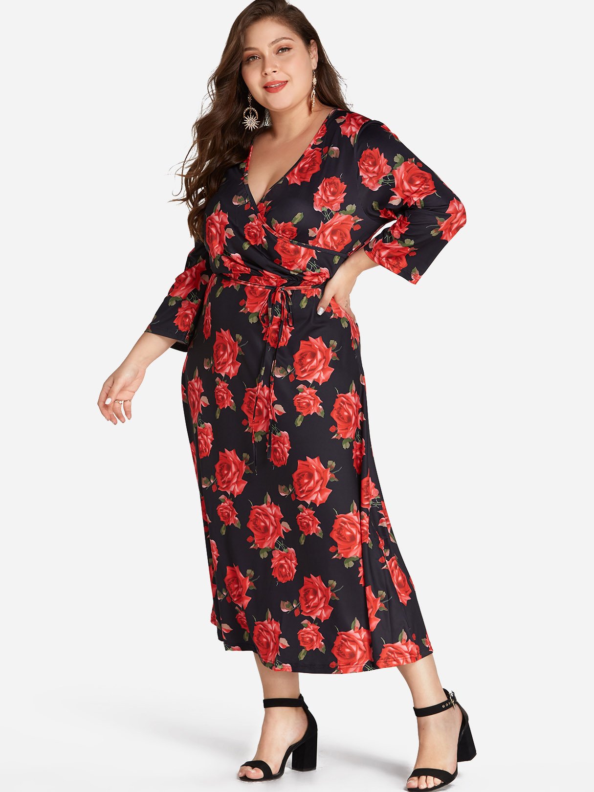 OEM Ladies Rose Plus Size Dresses