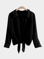 NEW FEELING Womens Black Blouses