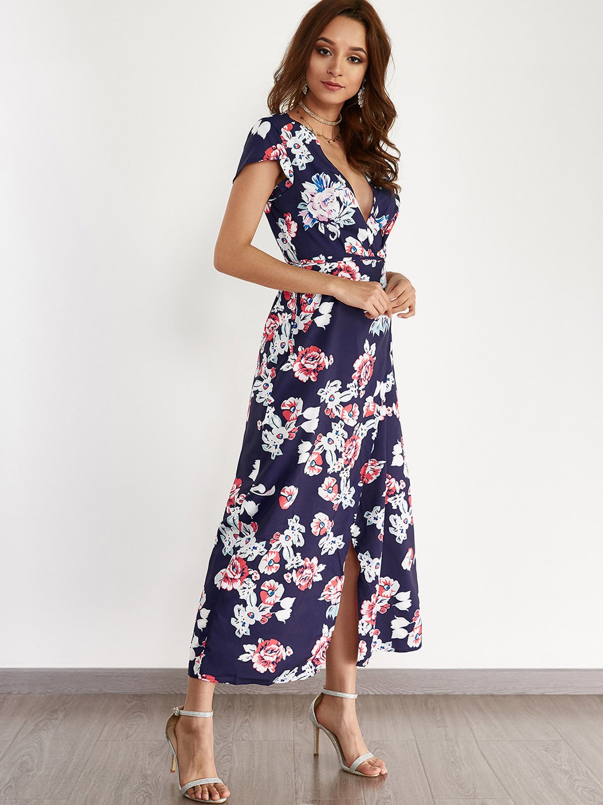 ODM Ladies Short Sleeve Maxi Dress