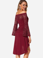 NEW FEELING Womens Burgundy Sexy Dresses