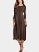 OEM ODM Ladies Burgundy Midi Dresses