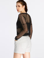 NEW FEELING Womens Black Blouses