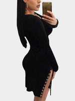 NEW FEELING Womens Black Mini Dresses
