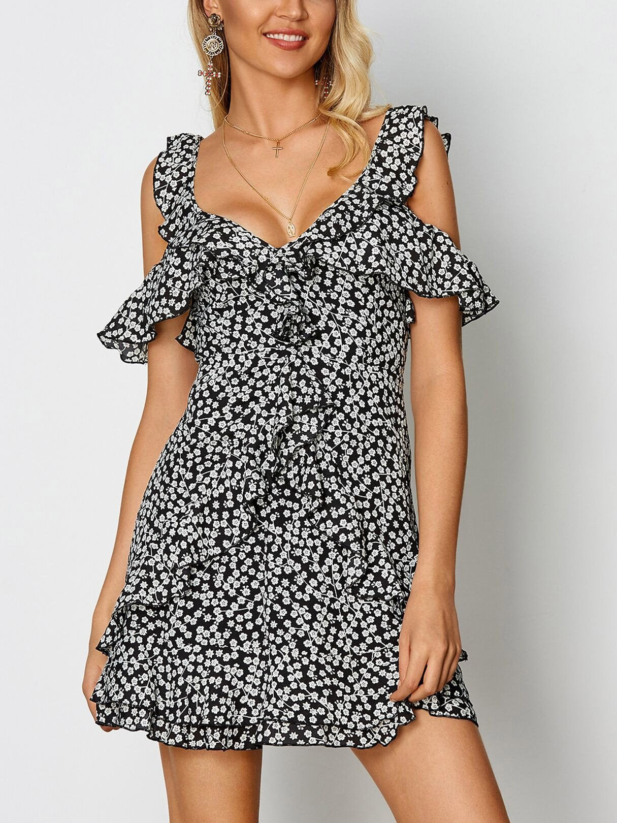 OEM Ladies Black Mini Dresses