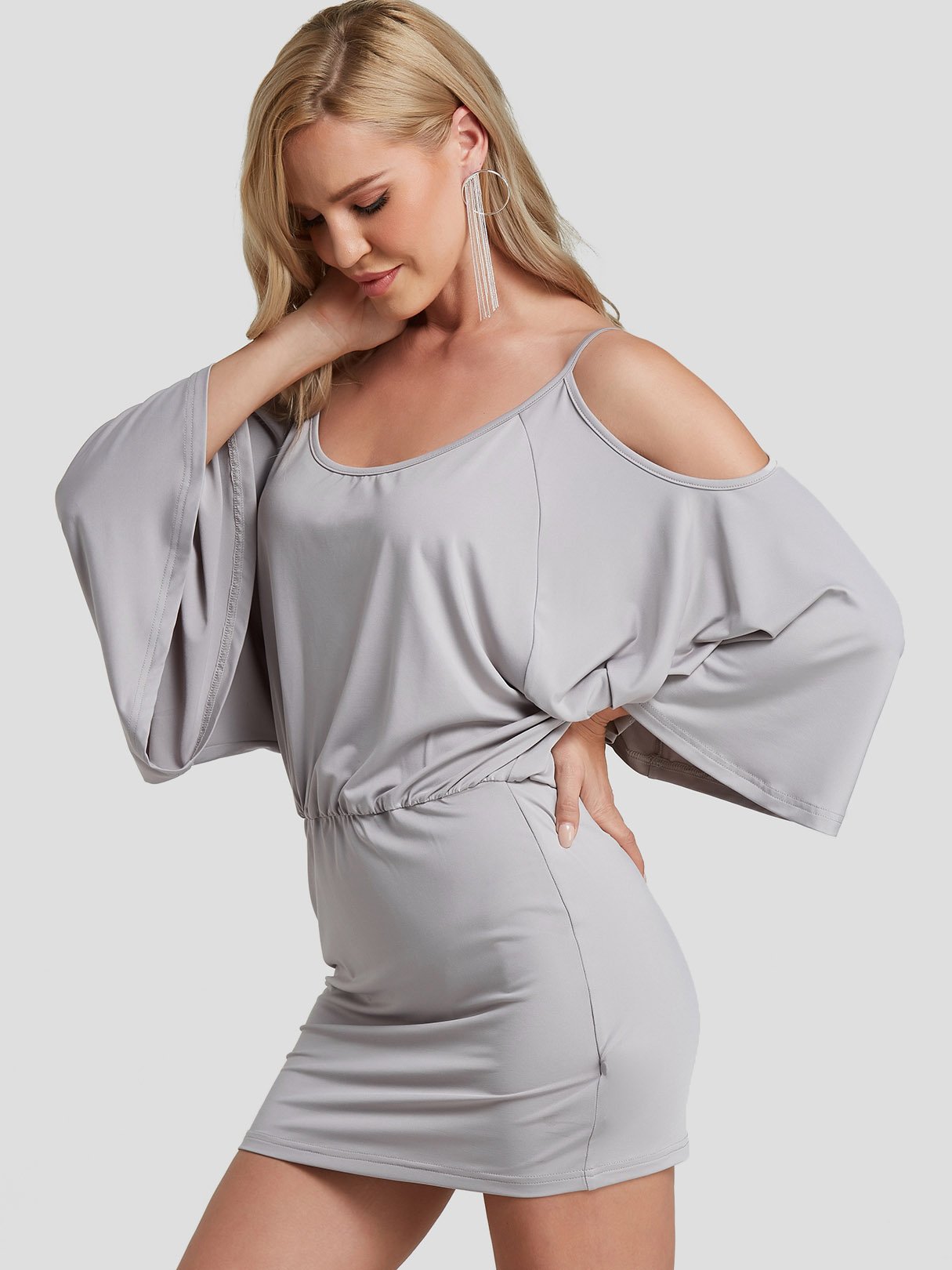 NEW FEELING Womens Grey Mini Dresses