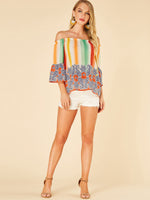 NEW FEELING Womens Orange Blouses