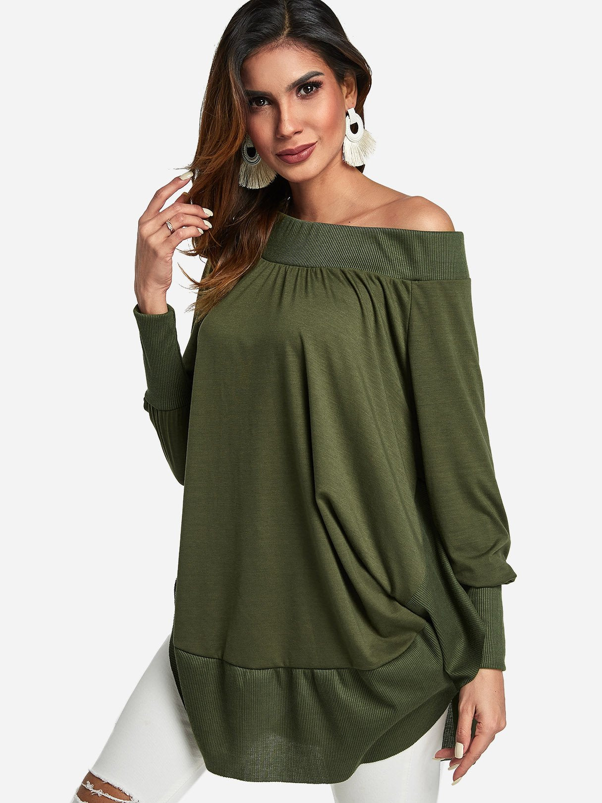 OEM Ladies Army Green Sexy Dresses