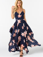 OEM Ladies Navy Maxi Dresses
