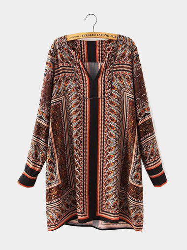 Wholesale V-Neck Long Sleeve Casual Dresses