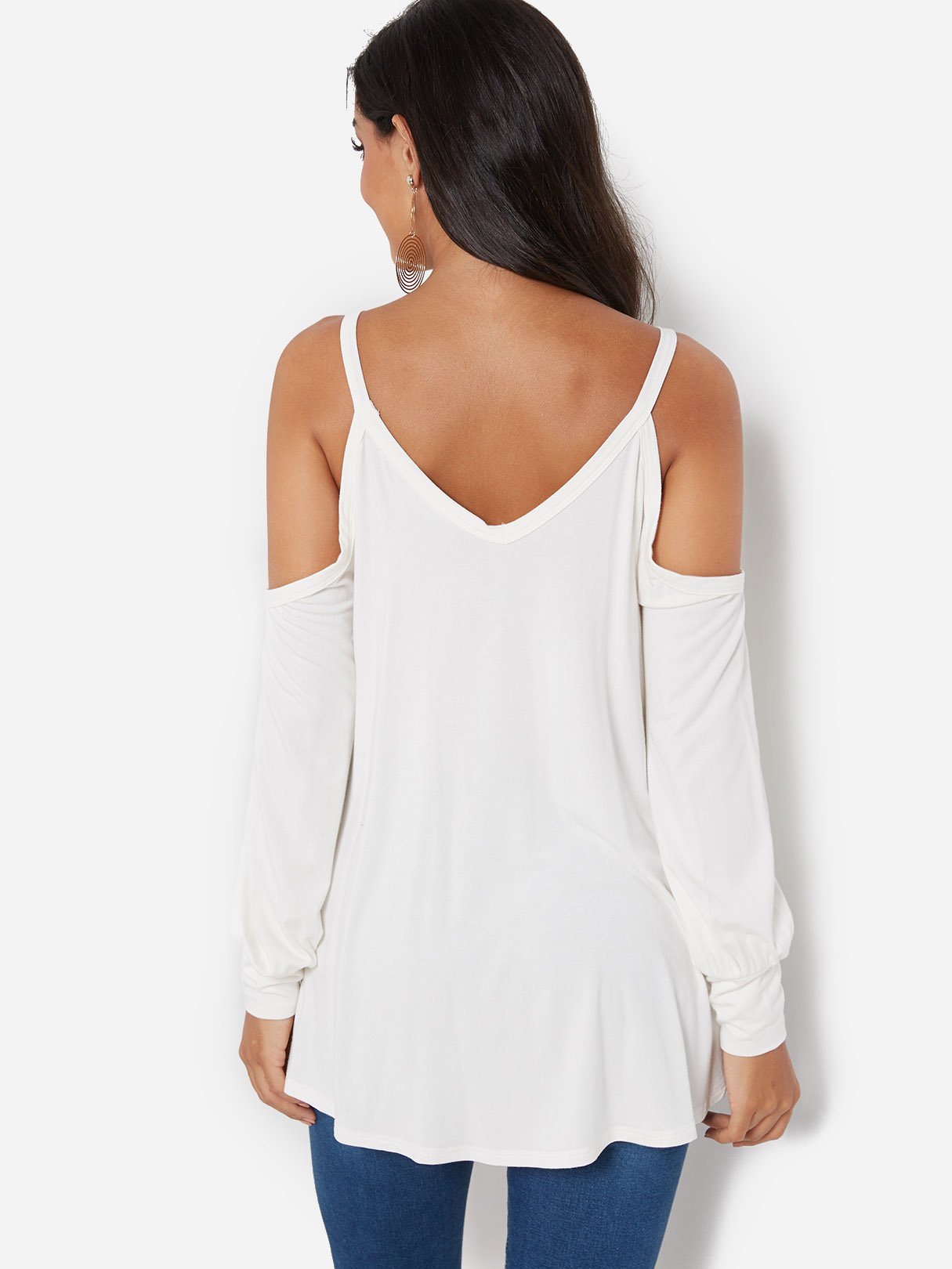 NEW FEELING Womens White T-Shirts