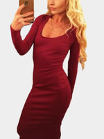 OEM Ladies Burgundy Sexy Dresses