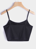 NEW FEELING Womens Black Camis