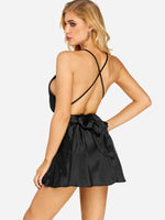 NEW FEELING Womens Black V-Neck Dresses