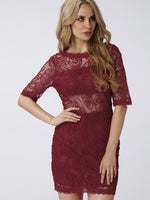 OEM Ladies Burgundy Mini Dresses