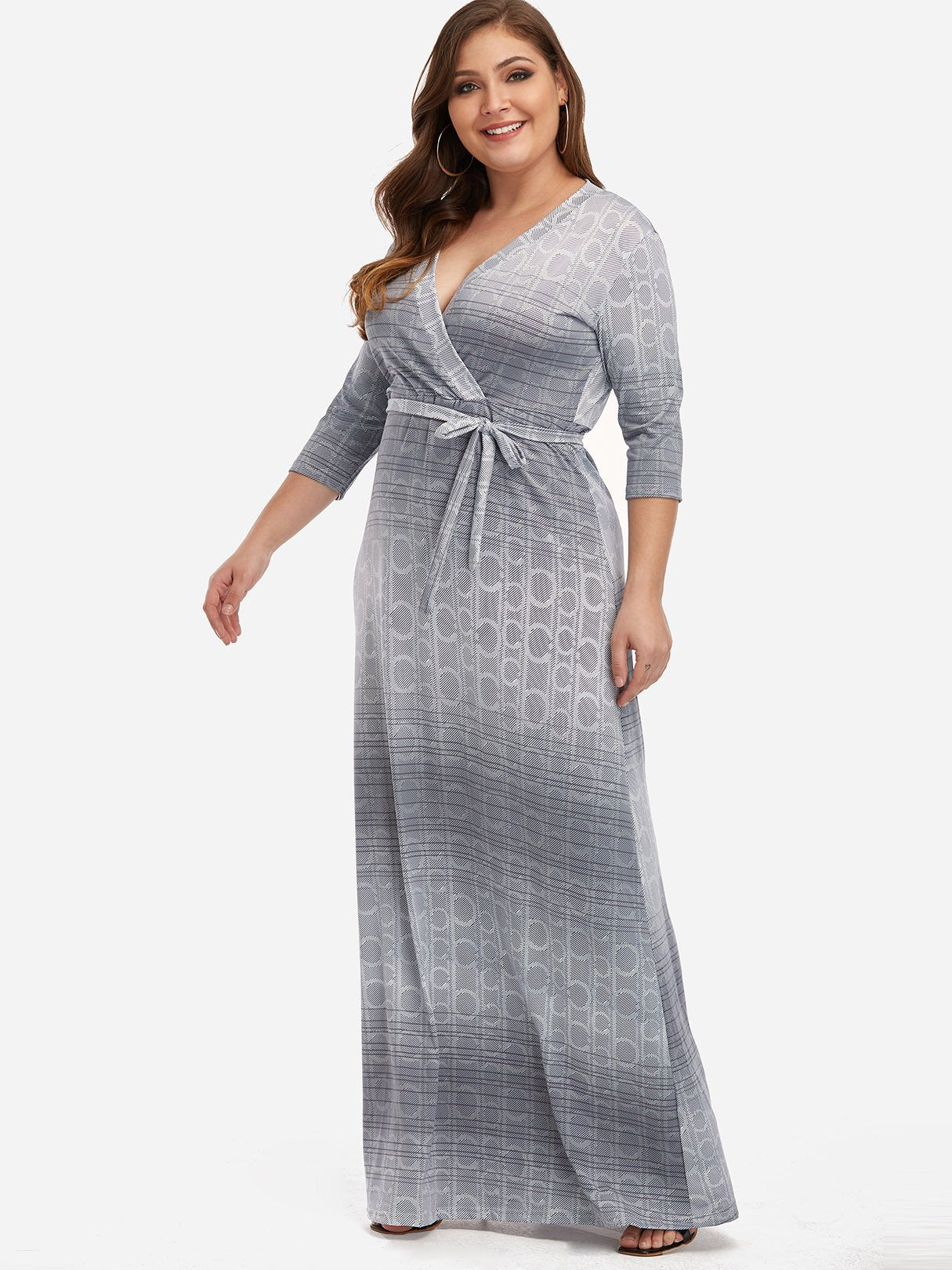 OEM Ladies Grey Plus Size Dresses