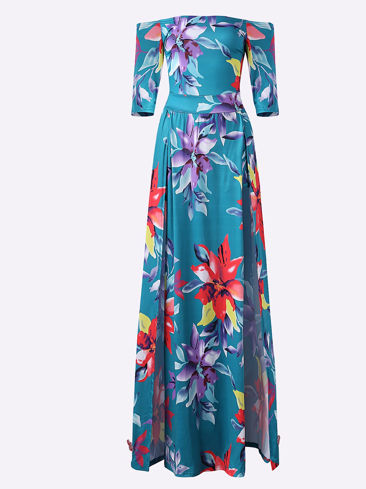 OEM Ladies Green Floral Dresses