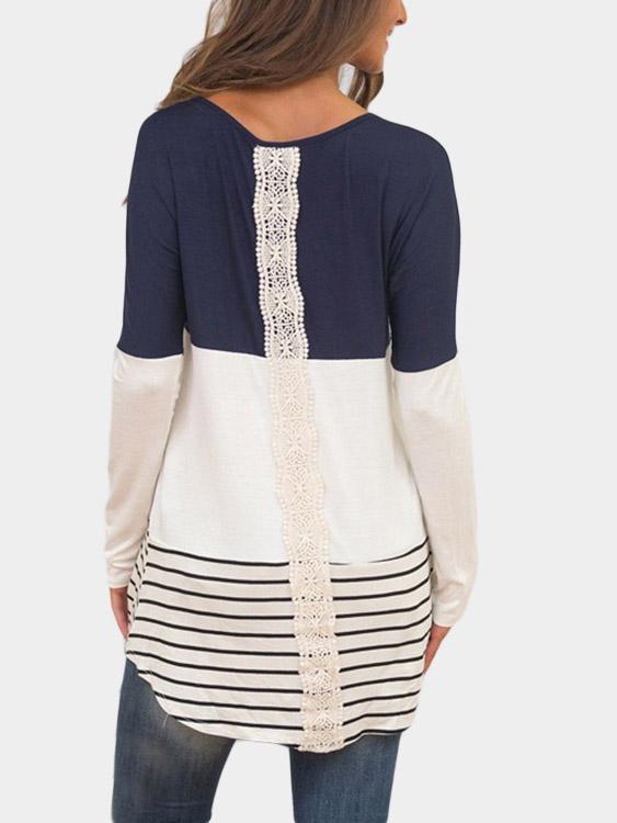 NEW FEELING Womens Color Block T-Shirts