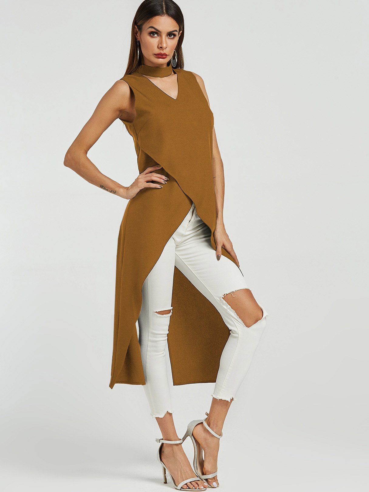 Custom Sleeveless Blouses For Work