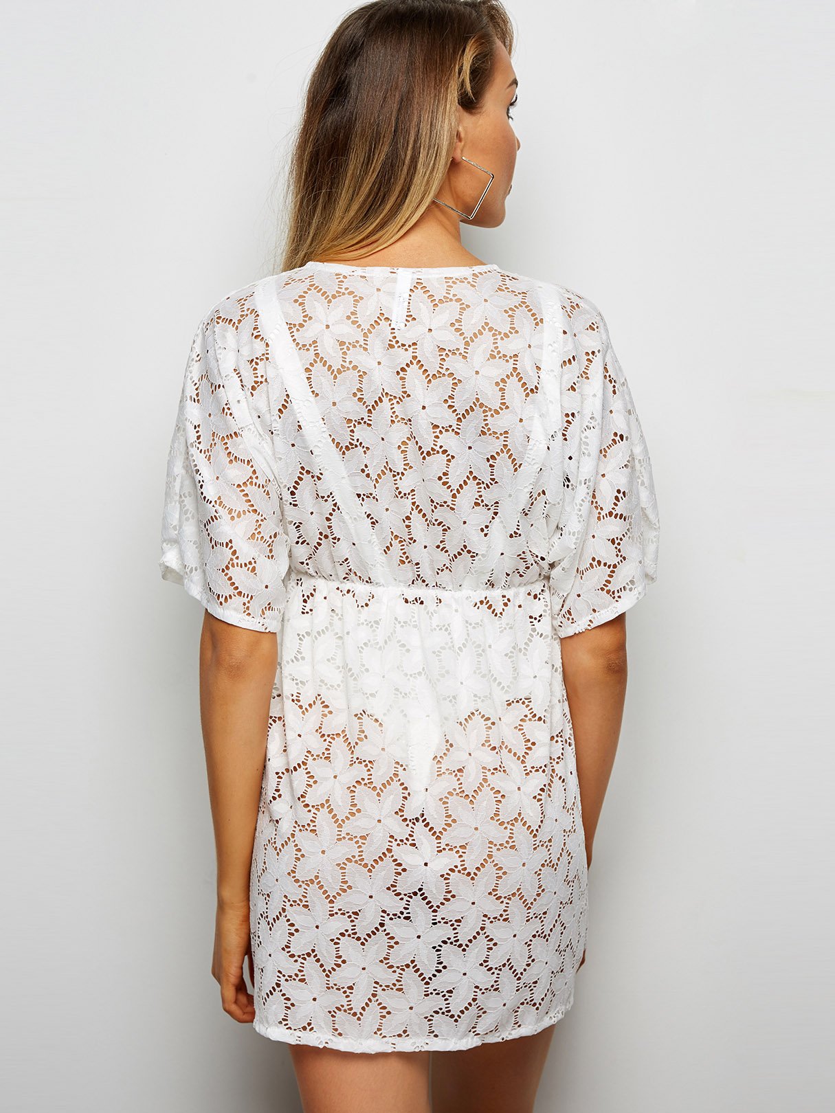 NEW FEELING Womens White Cover-Ups