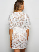 NEW FEELING Womens White Cover-Ups