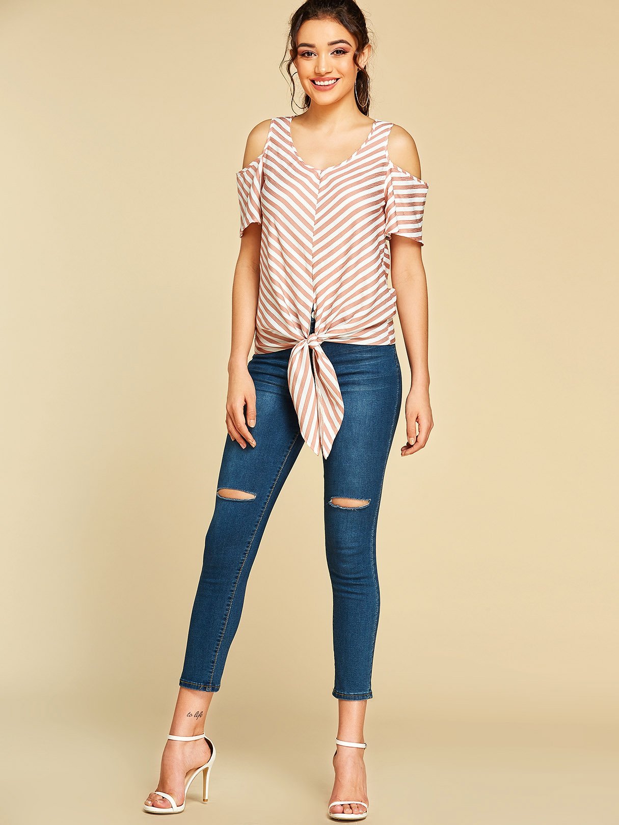 NEW FEELING Womens Pink Blouses