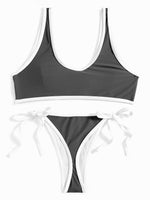 NEW FEELING Womens Black Bikinis