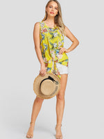 NEW FEELING Womens Yellow Blouses