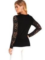 NEW FEELING Womens Black T-Shirts