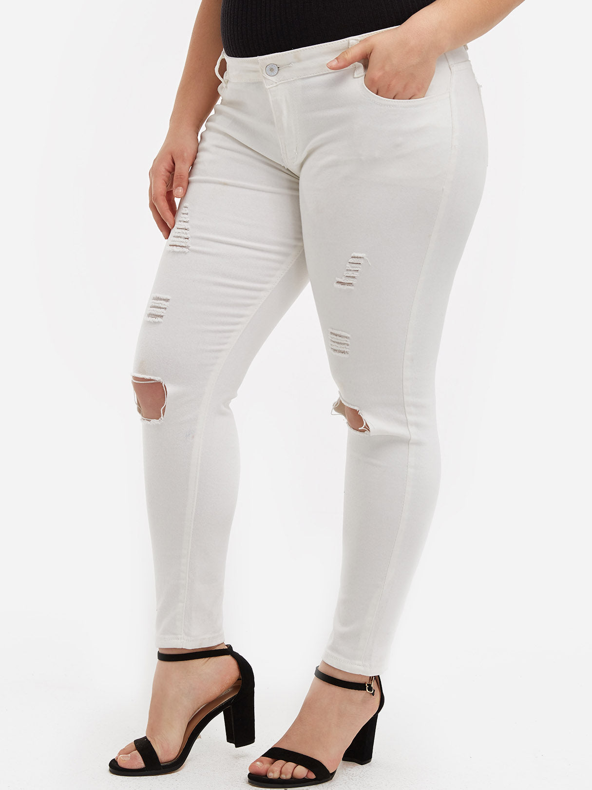 OEM Ladies White Plus Size Bottoms