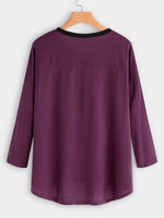NEW FEELING Womens Purple T-Shirts