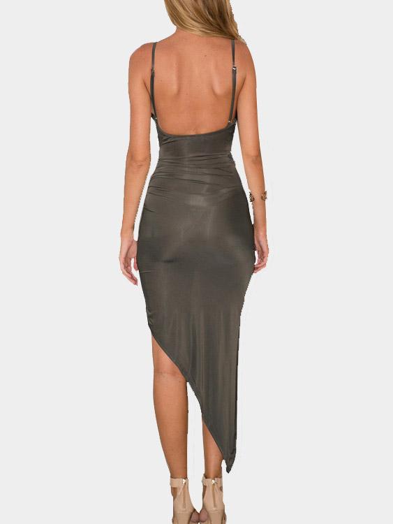 NEW FEELING Womens Plunge Midi Dresses
