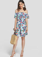 NEW FEELING Womens Blue Mini Dresses
