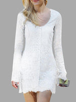 NEW FEELING Womens White Mini Dresses
