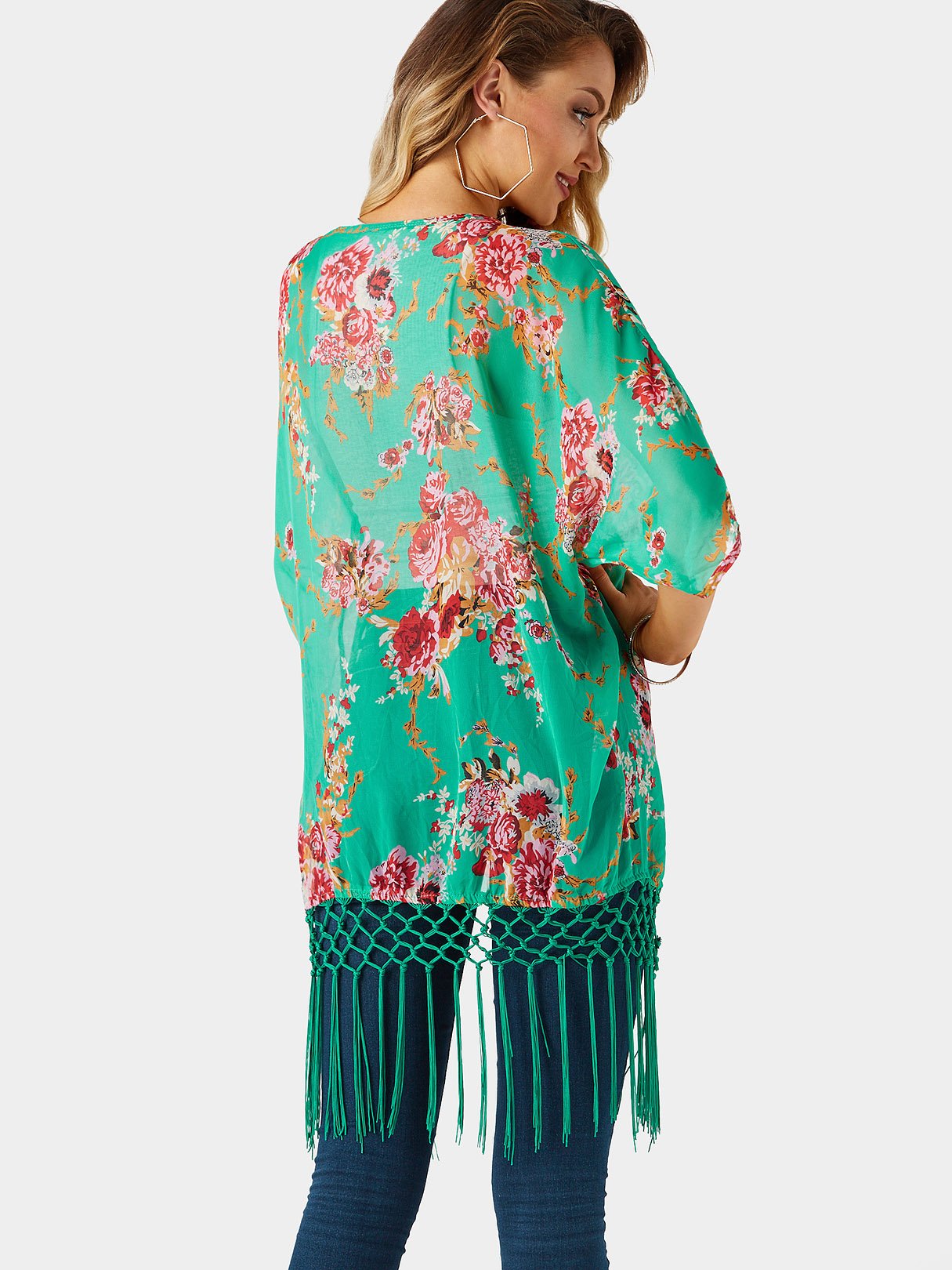 NEW FEELING Womens Green Cover-Ups