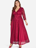 Custom Plus Size Lace Evening Dresses