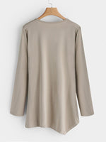 NEW FEELING Womens Khaki T-Shirts