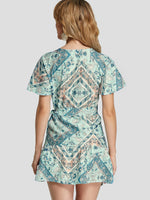 Custom Green Dress With Sleeves