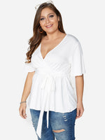 OEM Ladies White Plus Size Tops