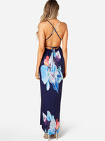 NEW FEELING Womens Navy Floral Dresses
