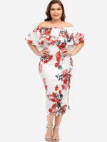 OEM ODM Ladies Floral Plus Size Dresses