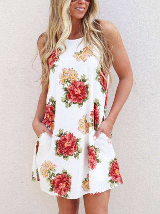NEW FEELING Womens White Mini Dresses