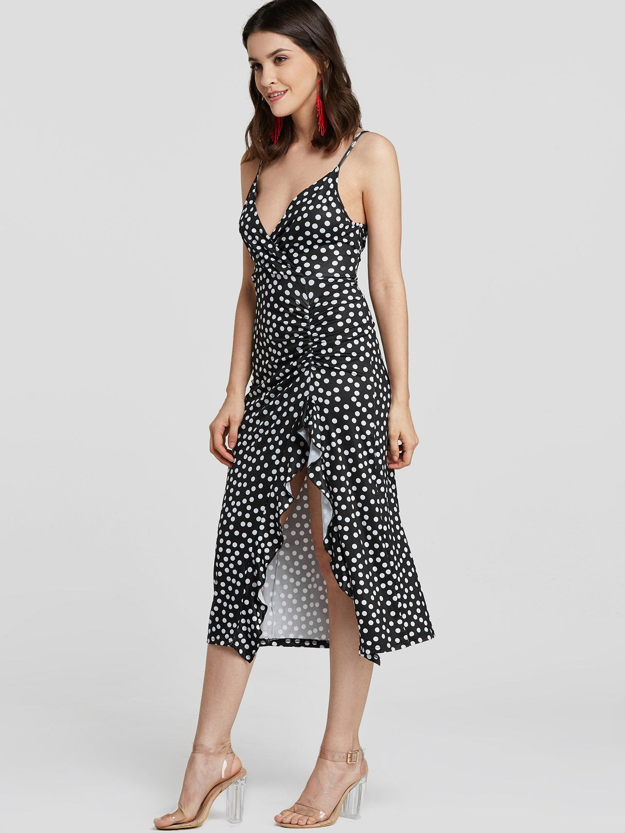 Custom Ladies V-Neck Casual Dress