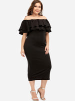 OEM Ladies Black Plus Size Dresses
