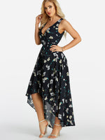 OEM Ladies Navy Maxi Dresses
